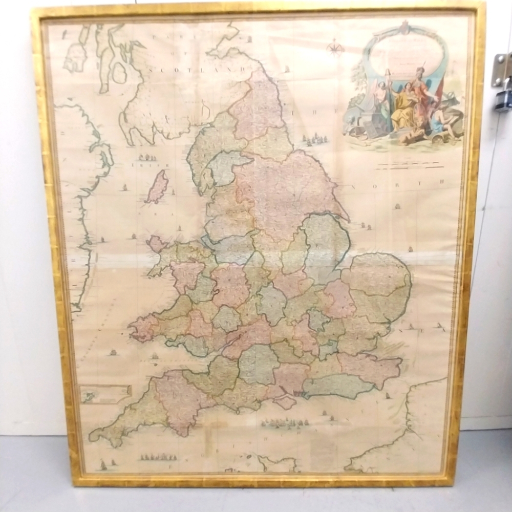 1760 England and Wales Map by John Rocque
